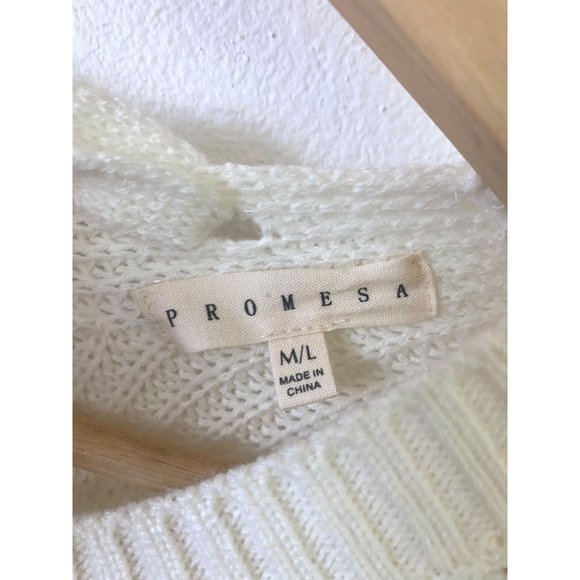 Promesa boutique lace up back knit sweater NEW - Picture 2 of 4